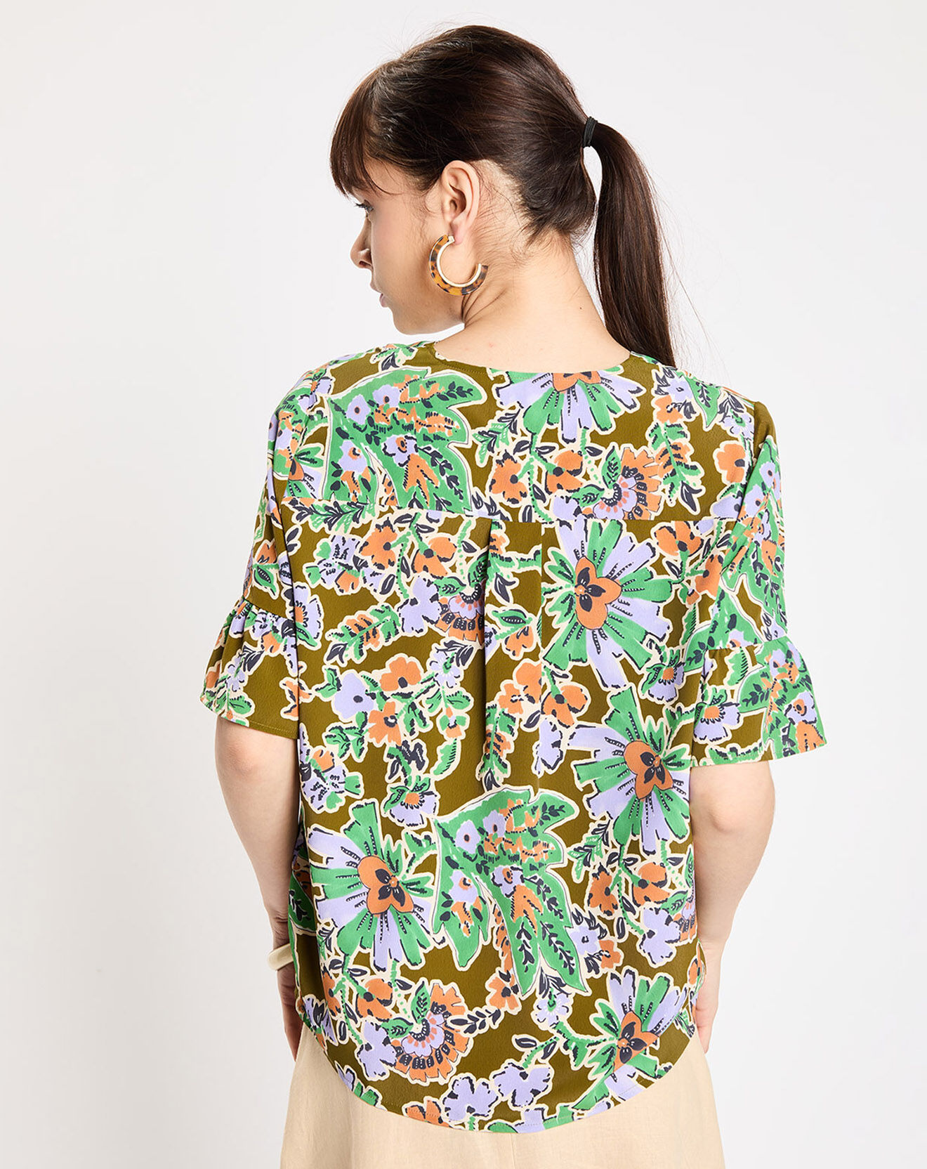 Jodhpur Top Rica imprimé fleurs multicolore