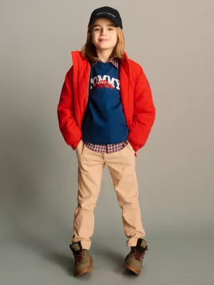 Jaqueta Hilfiger Monotype com gola alta acolchoada