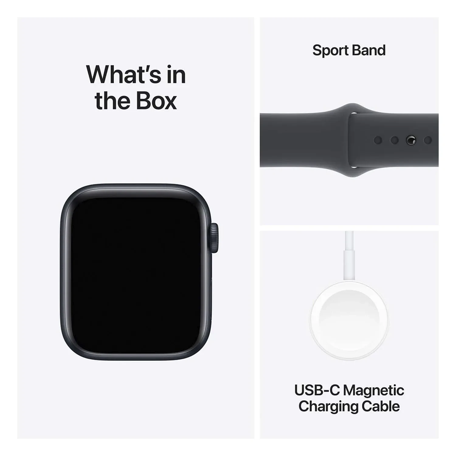 Apple Watch SE GPS 44mm Midnight Aluminium Sport Band M/L MXEK3