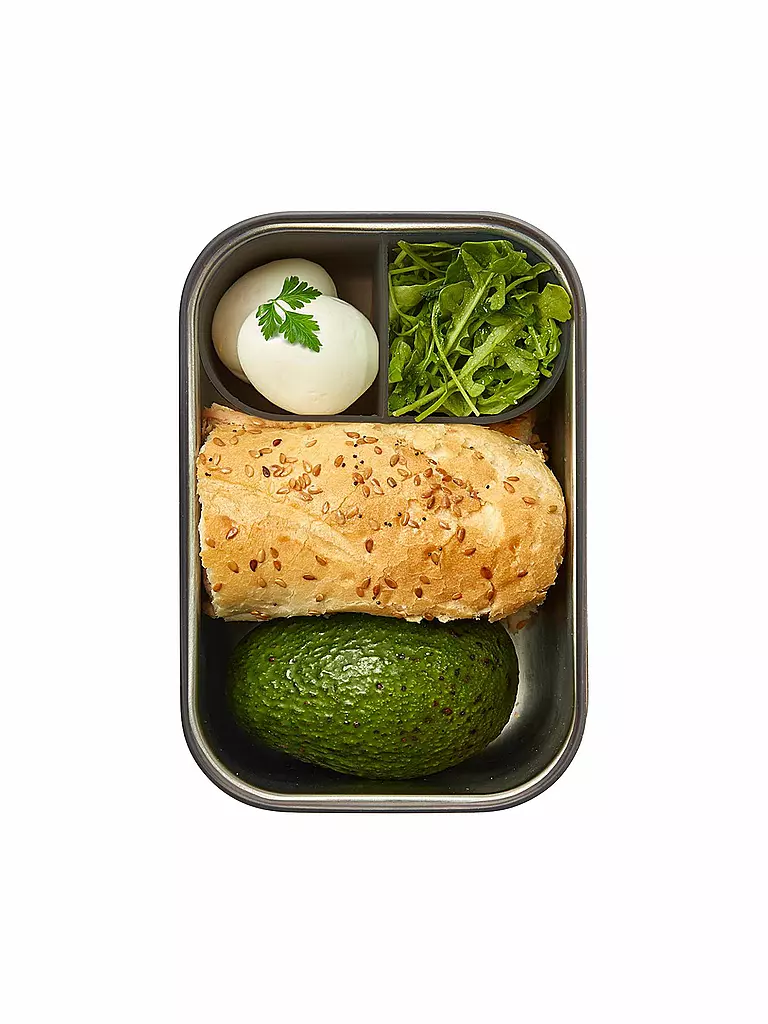BLACK+BLUM Frischhaltedose - Lunchbox gross 19x13,5cm Ozean/Edelstahl blau