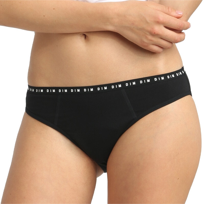 Culottes menstruelles en coton bio - Flux moyens - 2 unités  - Noir