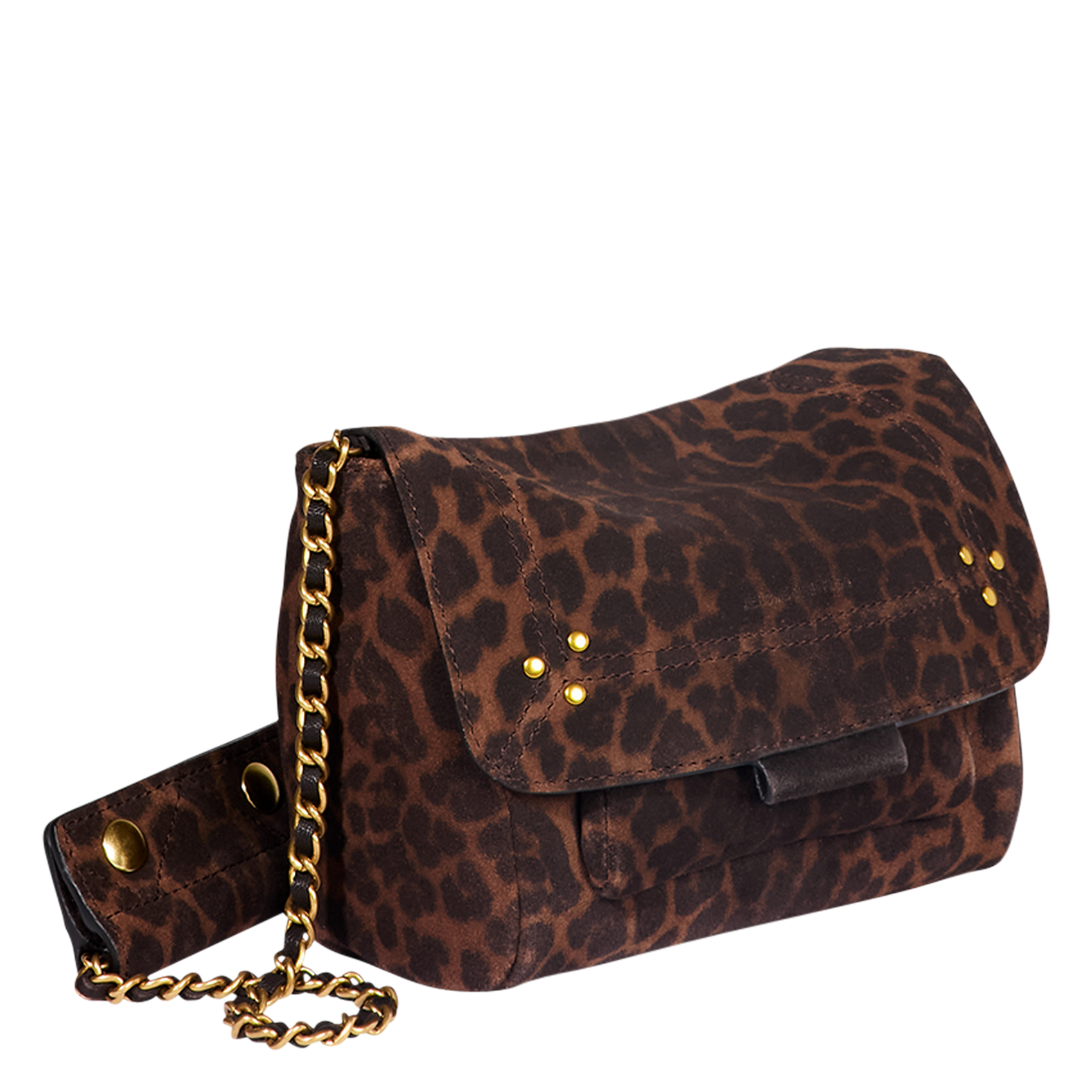 LULU S - Sac bandoulière à imprimé léopard| Marron