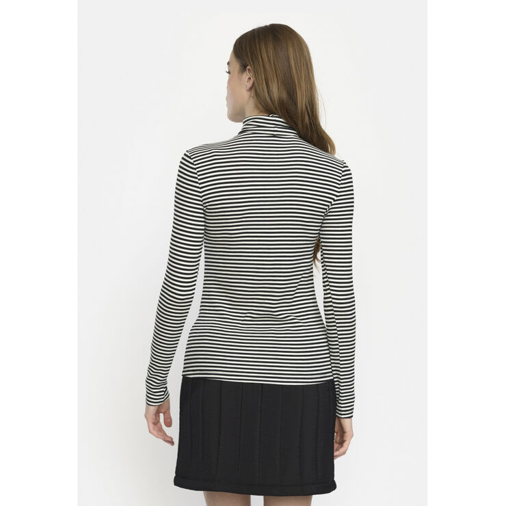 Soft Rebels SRFenja Stripe Rollneck Top Black