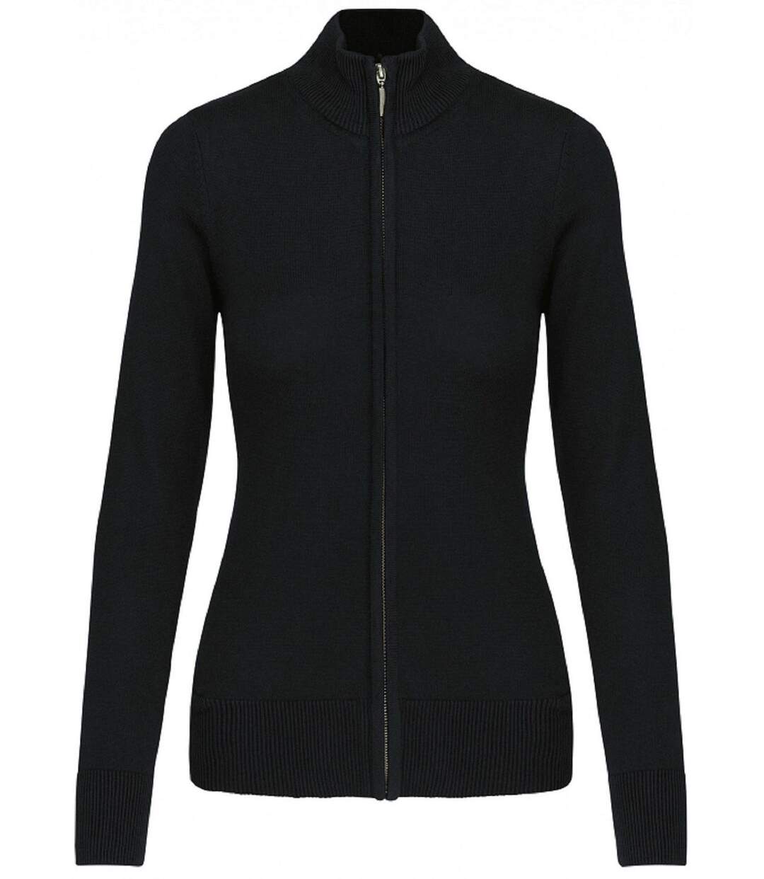 Gilet zippé cardigan K962 - femme - noir