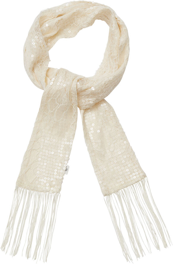 Becksöndergaard Lace Sequins Scarf Honey peach