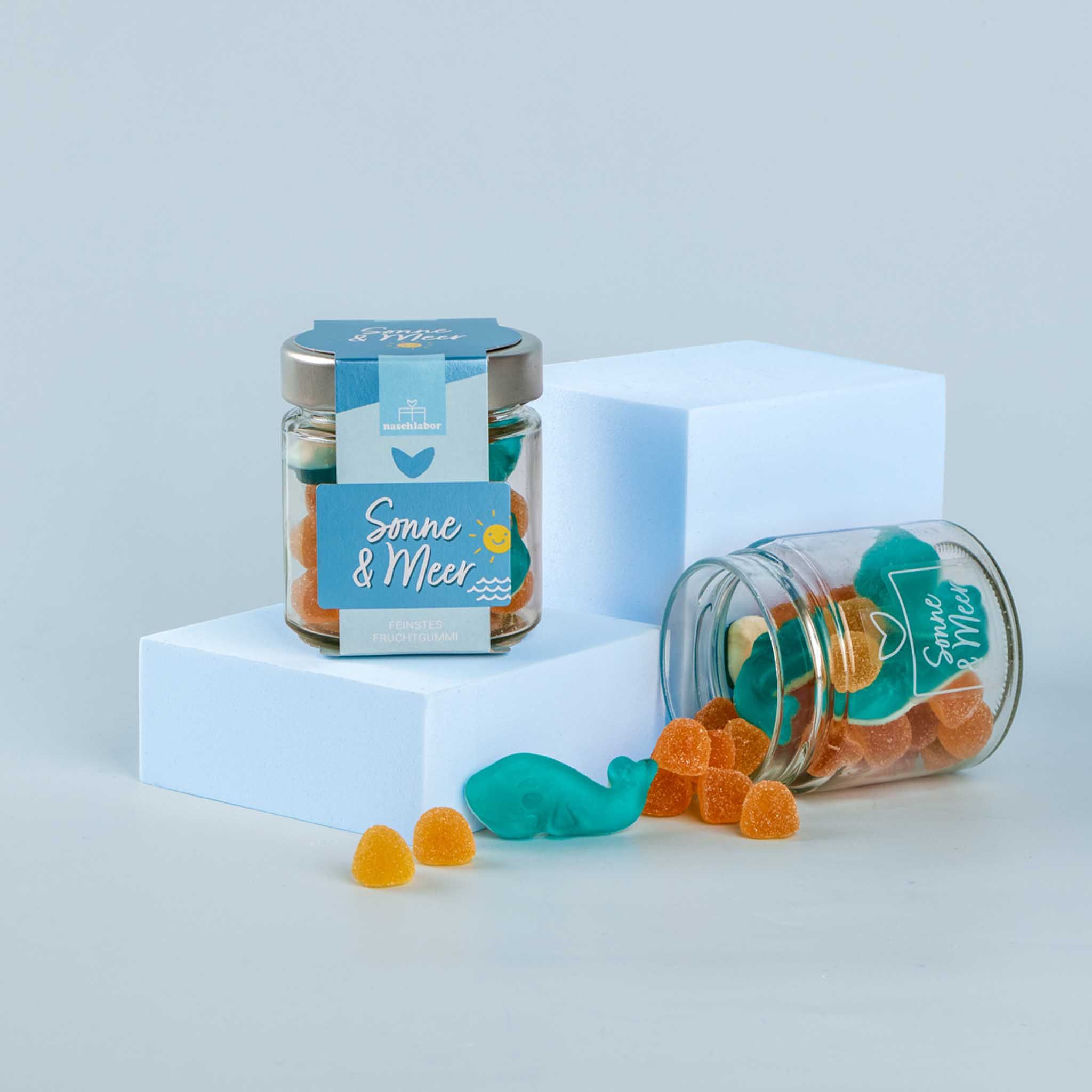 naschlabor 8 Gläser Fruchtgummi Sonne & Meer Groß-Verpackung