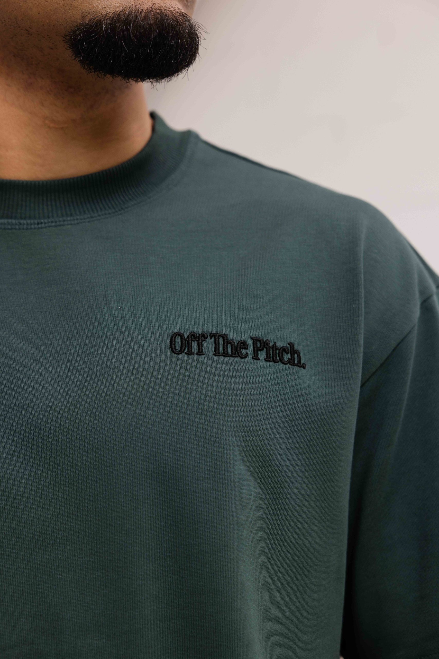 Off The Pitch Wardrobe Essentials Loose Fit T-shirt Heren Donkergroen