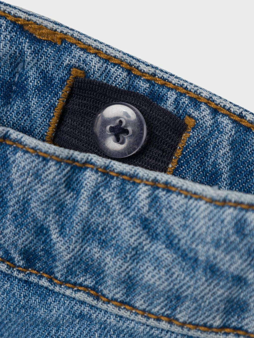 NAME IT gebloemde regular fit denim short NKFBELLA medium blue denim