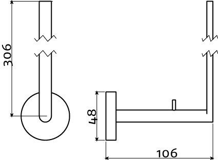 Clou Flat reserverolhouder messing geborsteld PVD