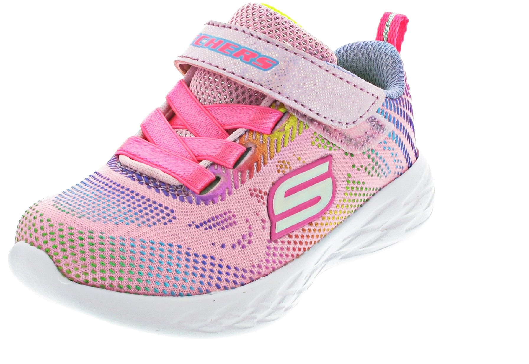 Skechers Go Run 600 Shimmer Speede Klettlauflernschuh rosa
