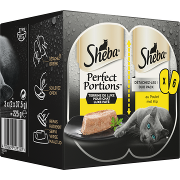 Sheba Perfect Portions met Kip 3 x 2 x 37,5 g