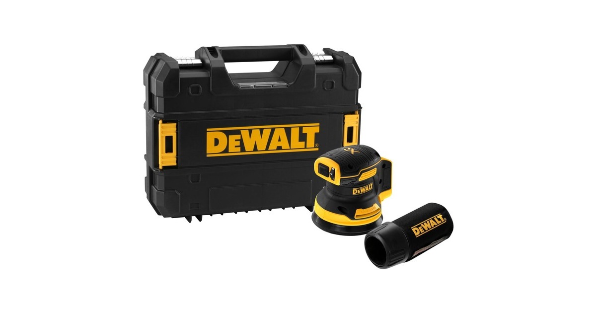 DEWALTDCW210NT-XJ 18V XR brushless 125mm excentrische schuurmachine  (Geel/zwart, Incl. T-STAK Box II, accu en oplader niet inbegrepen)