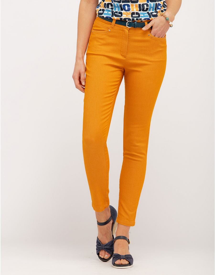 Pantalon jaune stretch