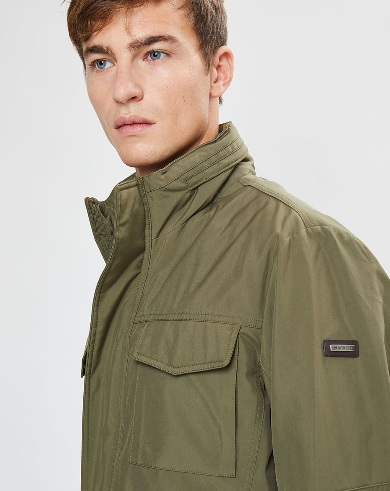 Hackett London Parka en Nylon kaki