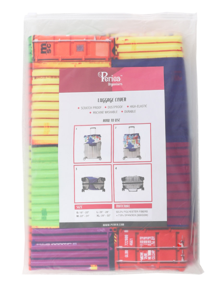 Housse de valise Periea Colourful Squares L