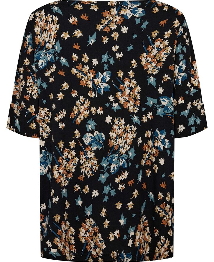 Lauren Ralph Lauren RFND STRTCH 1X1 RIB-ELB SLV BT NK T Sort
