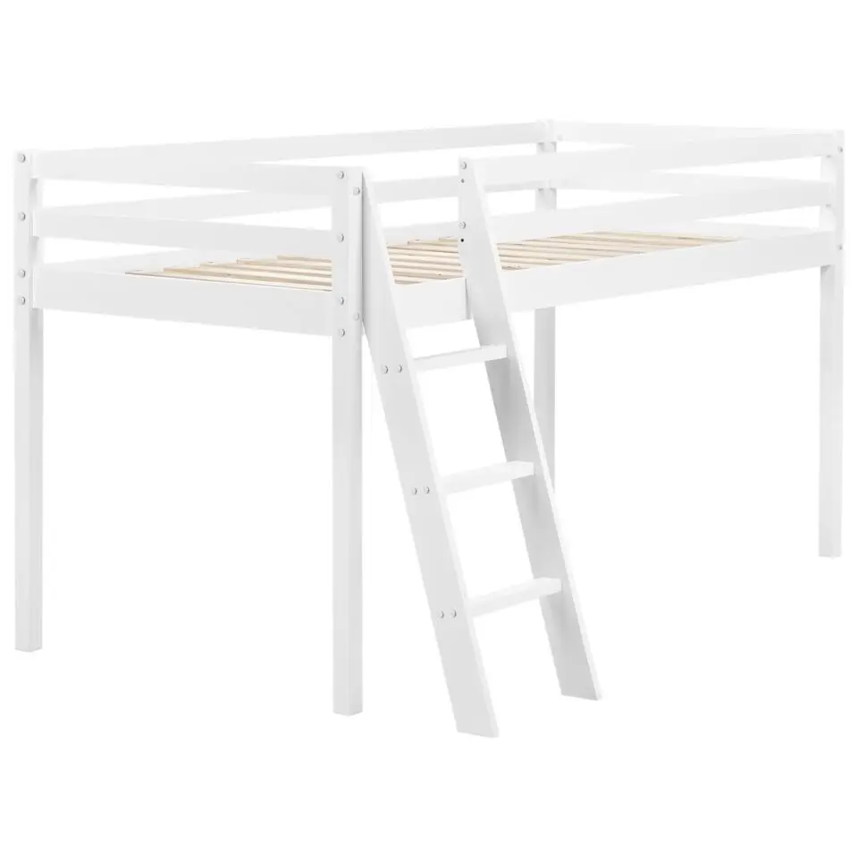 ASCOUX - Kinderbed - Wit - 90 x 200 cm - Dennenhout