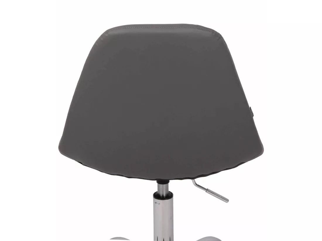 Chaise de bureau - Similicuir & Métal chromé - Gris - Reims