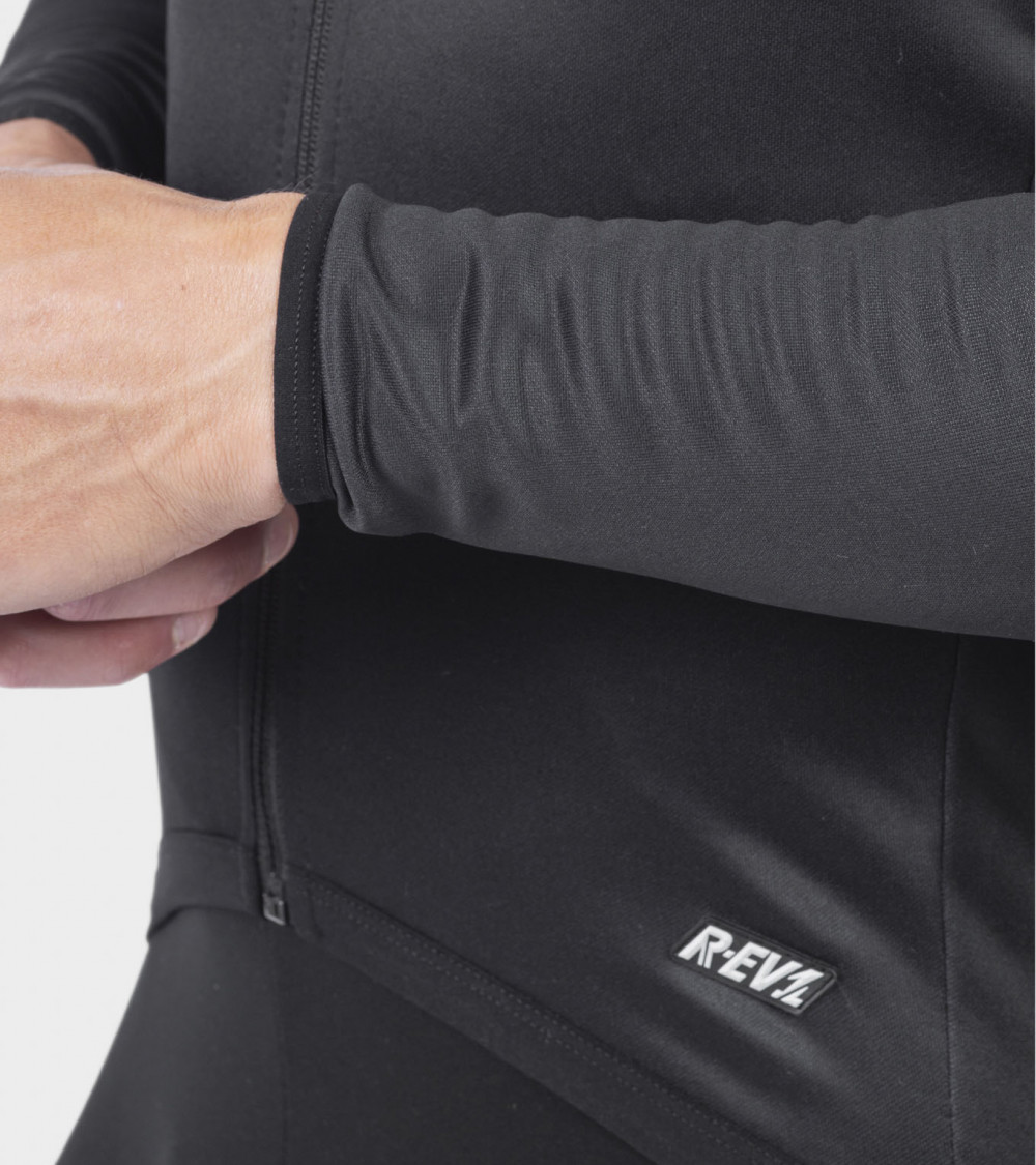 Ale R-EV1 Thermal Fietsshirt Lange Mouwen Zwart Heren