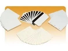 Zebra Premier - Polyvinyl chlorid med mylar-bagside (PVC) - klæbemiddel - 10 mil - 100 stk. kort (pakke med 5) - for Zebra P310F, P310i, P320i, P330i, P330m, P420i, P430i