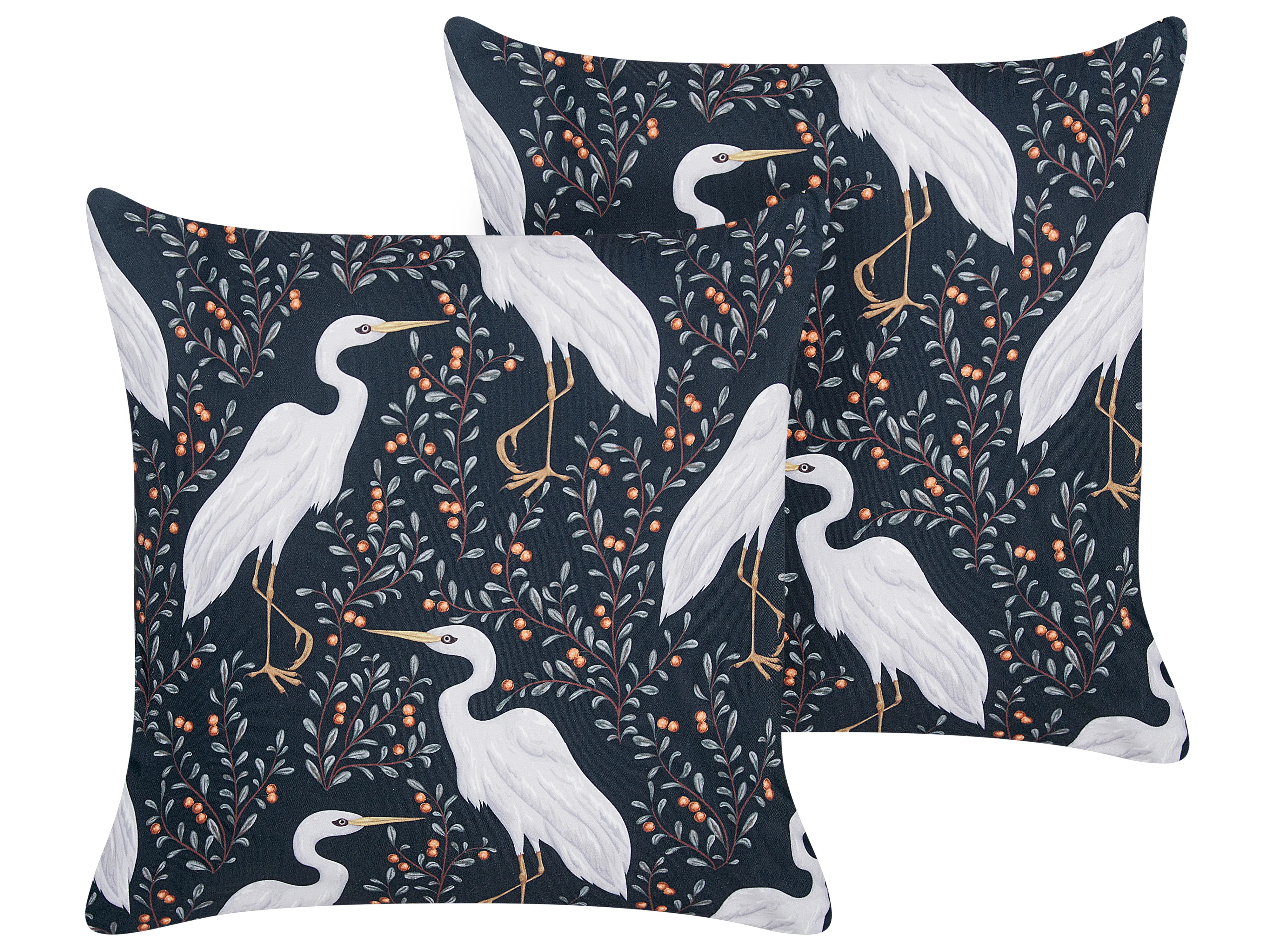 Set van 2 tuinkussens PIANAZZO dierenprint 45 x 45 cm Zwart