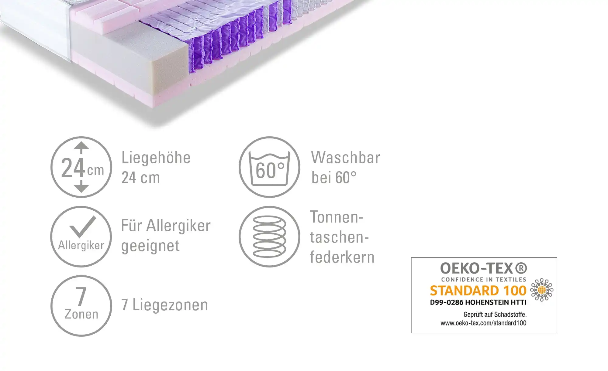 Breckle Taschenfederkern-Matratze HighLine TFK 25