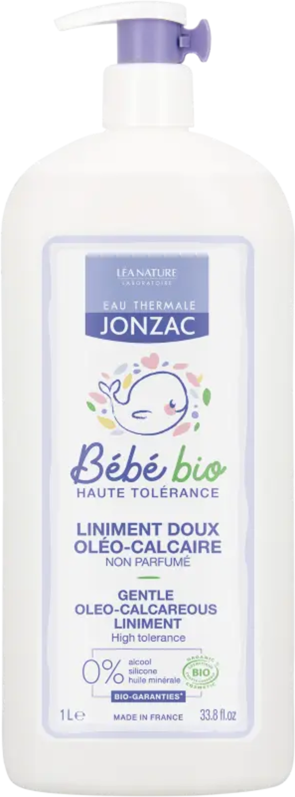 Eau Thermale JONZAC  BébéBio Gentle Oleo-Calcareous Liniment, 1 l