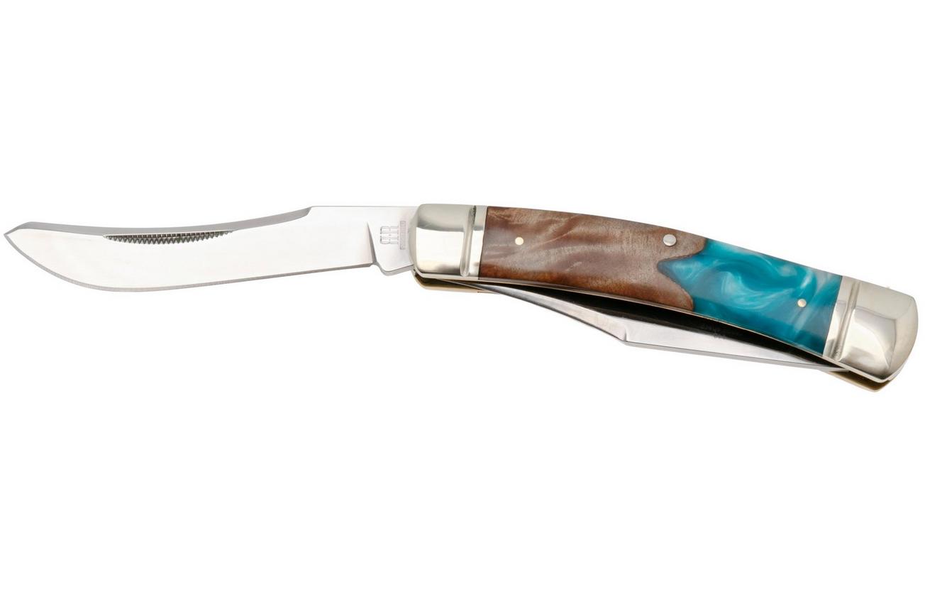 Rough Ryder Large Moose RR2652, Satin 440, Pandora Swirl Wood Resin, zakmes