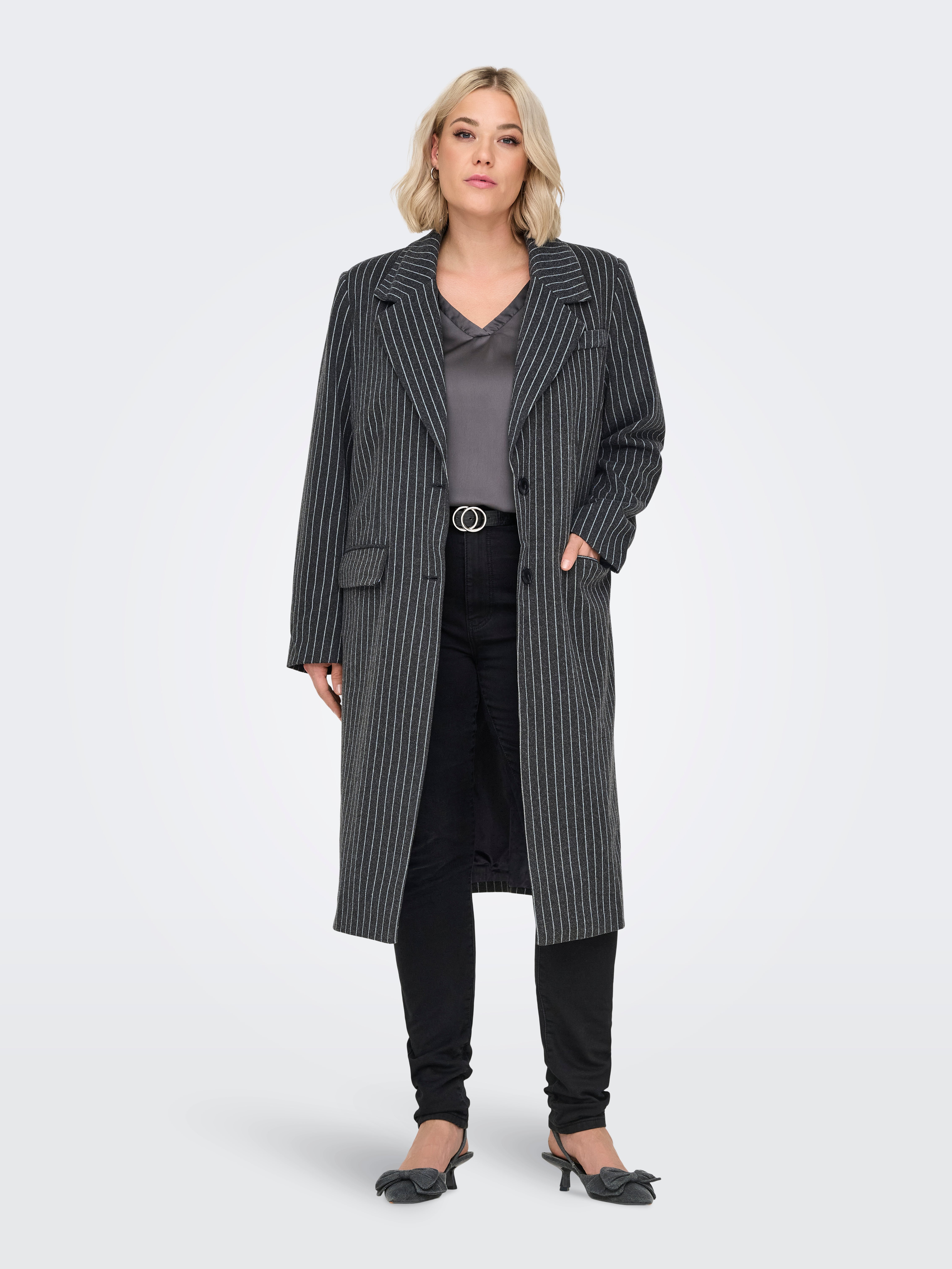 CARVERONICA Mantel Dark Grey Melange