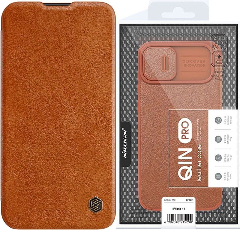 Nillkin - Qin Pro - Hoesje - Bruin - Book Case met Camera Slider