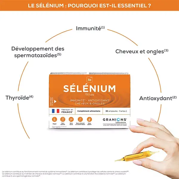 Granions Oligo Selenium 150µg 30 ampolas