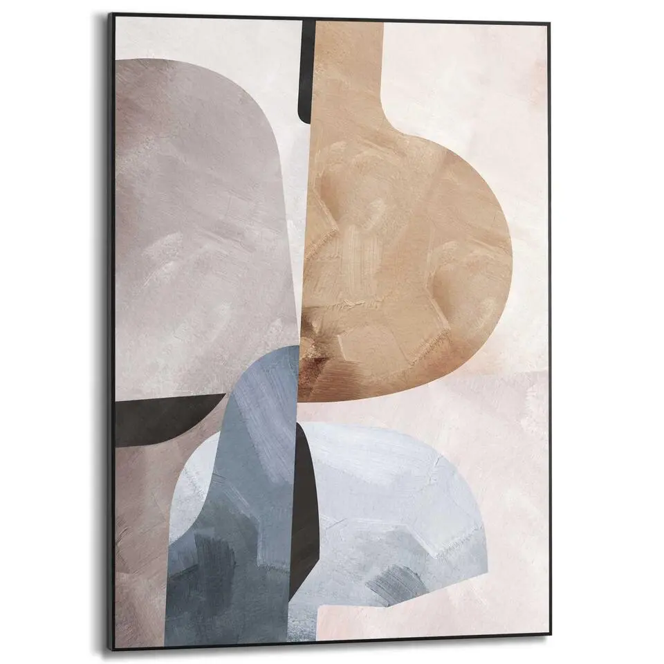 Schilderij Abstracte Illusie I - 70x50cm - Beige