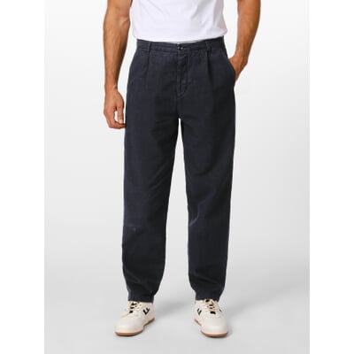 Herren-Chinohose geknöpft, Dunkelblau