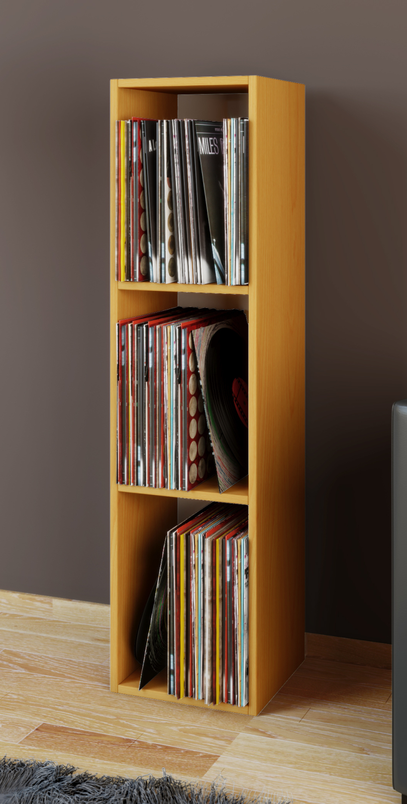 Regal PLATTO - Buche - für 100 Schallplatten