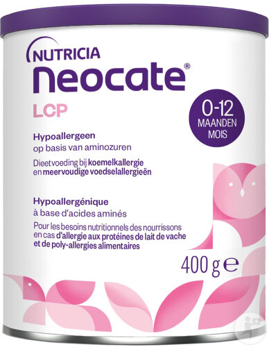 Nutricia Neocate LCP Lait Pour Nourrissons 0-12 Mois Allergie Protéines Lait De Vache  Boîte 400g