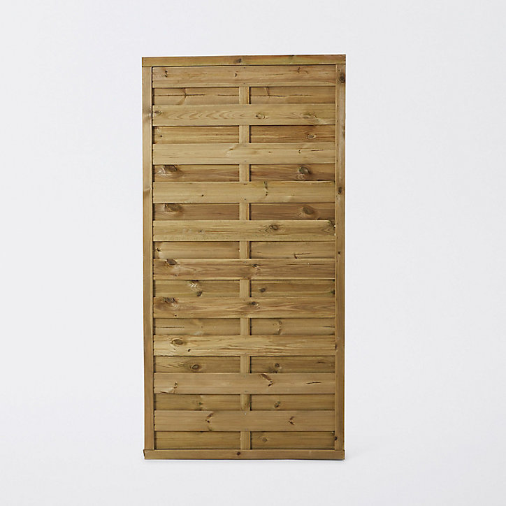 Panneau droit bois Blooma Douro vert 35 mm 90 x h.180 cm