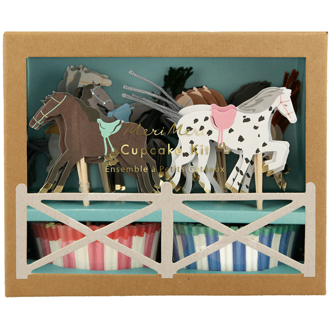 Meri meri cupcake set paarden