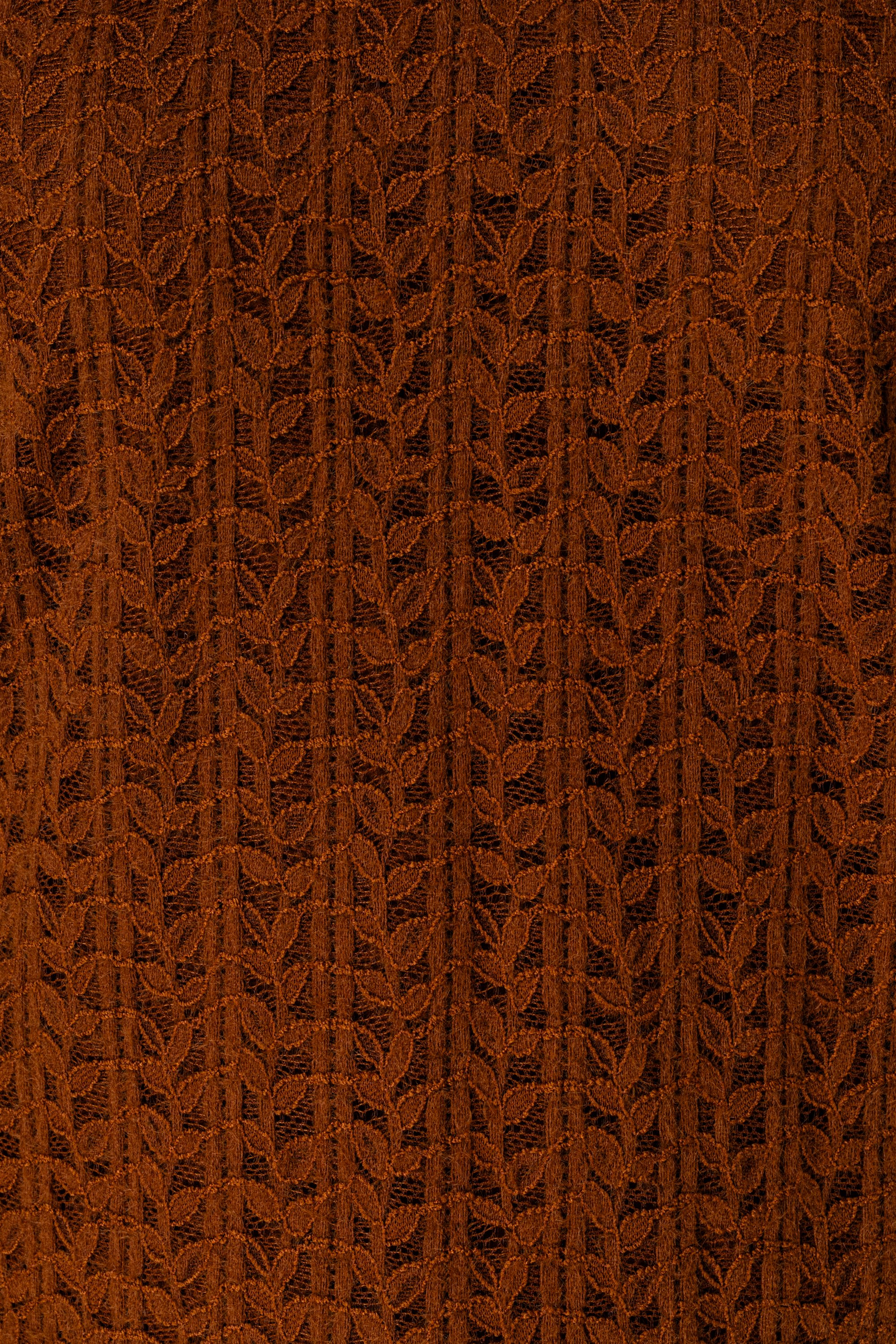 Top met kant Cognac