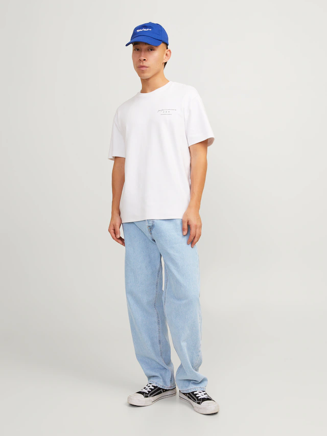 Jack & Jones Relax-fit-Jeans »JJIEDDIE mit hoher Taille und lockerer Passform«, mit Faded-Effekten