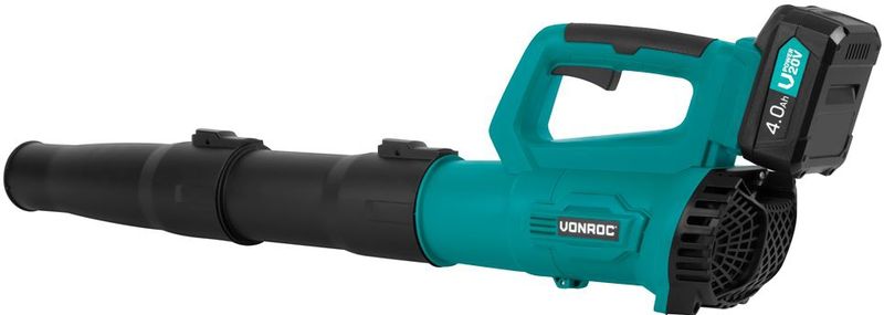 VONROC Accu Bladblazer 20V - Axiaal model - Luchtsnelheid 129 km/u – Luchtvolume 7m3/min - Incl. 4.0Ah Accu en snellader
