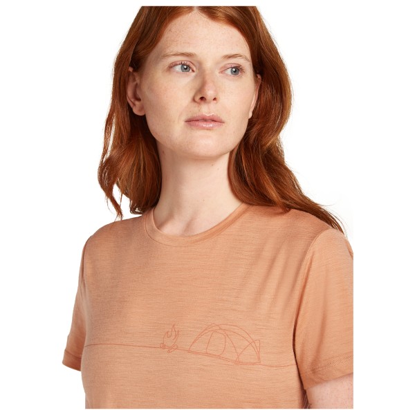 Icebreaker - Women's Merino150 TechLite S/S Single Line Camp - Haut en mérinos