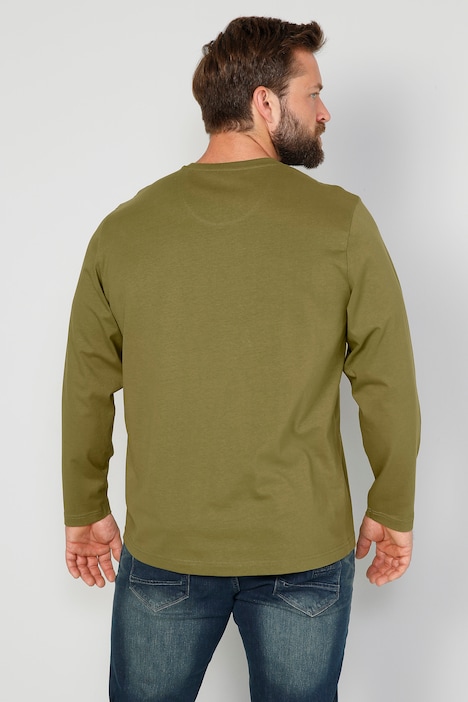 Boston Park Langarmshirt, großer Print, Rundhals