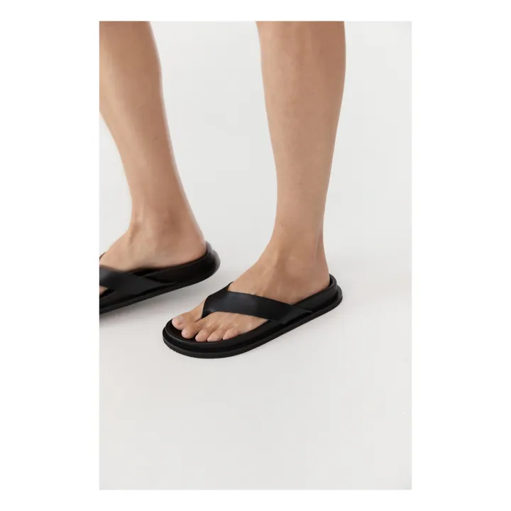 St Agni Sandales Thong Slide | Noir