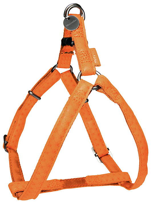 Harnais réglable Mc Leather 15mm orange