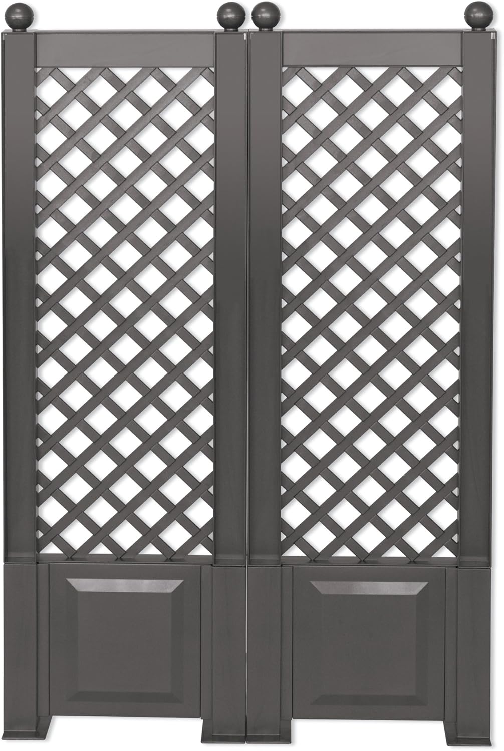 Rank- und Sichtschutz-Spalier 2er Set. 140 cm hoch. 2x43 cm breit. anthrazitfarben
