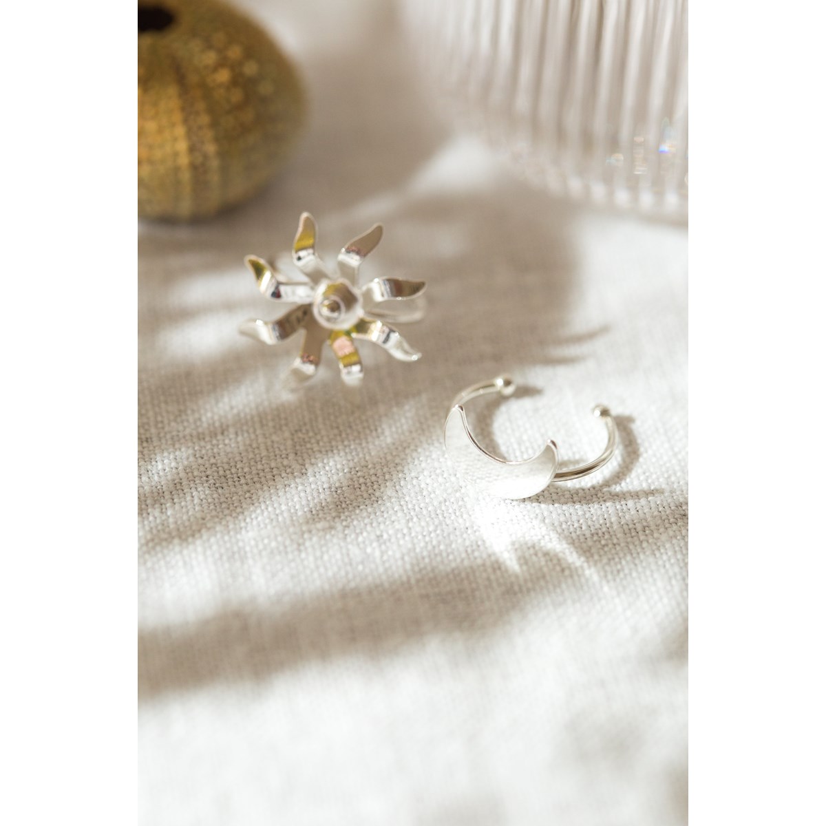bague lune plaqué argent - SÉLÉNÉ