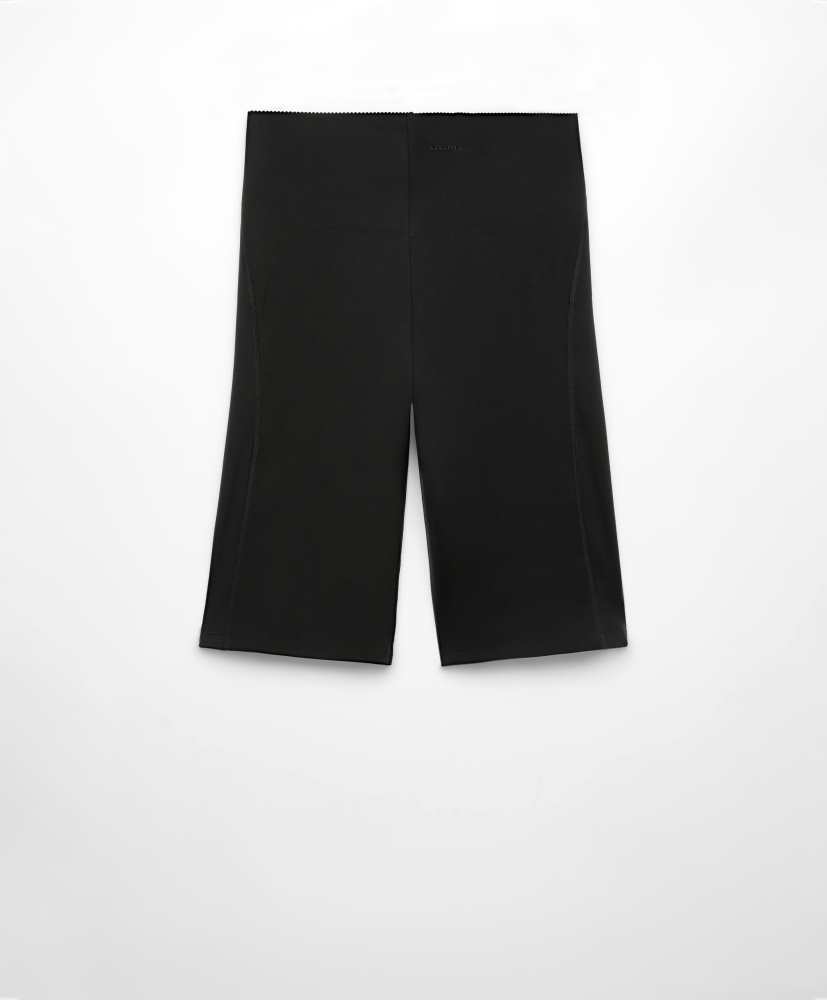 Calça legging de ciclismo com compressão para controle do core, 25 cm