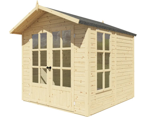 Bertilo Melrose tuinhuis met vloer, 214 x 246 cm, natuurlijke afwerking