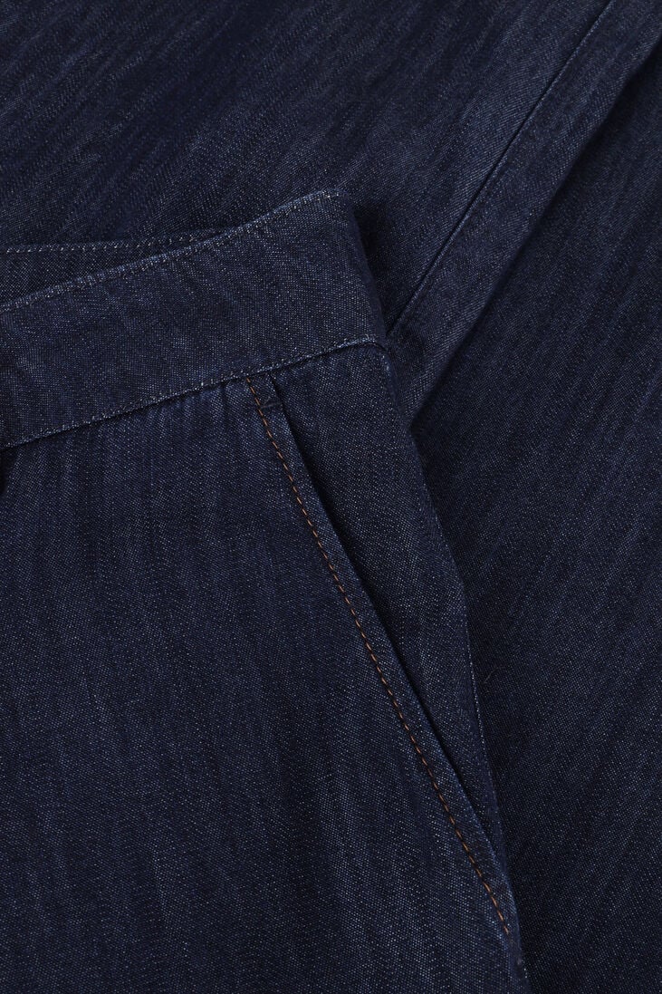 donkerblauwe luisa cerano wide jeans 628814/4176