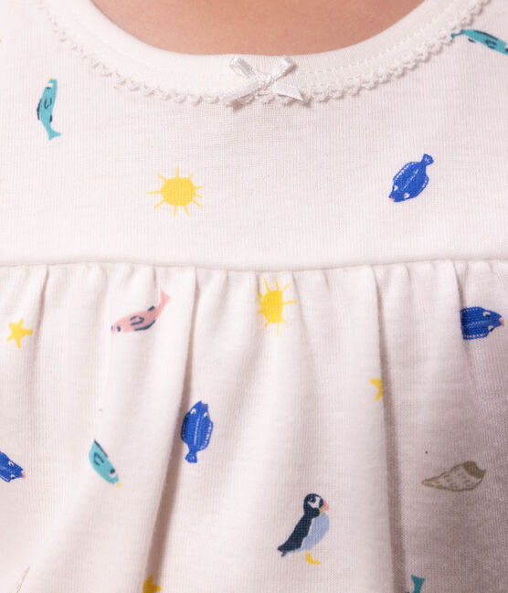 Pyjacourt animaux marins en coton petite fille